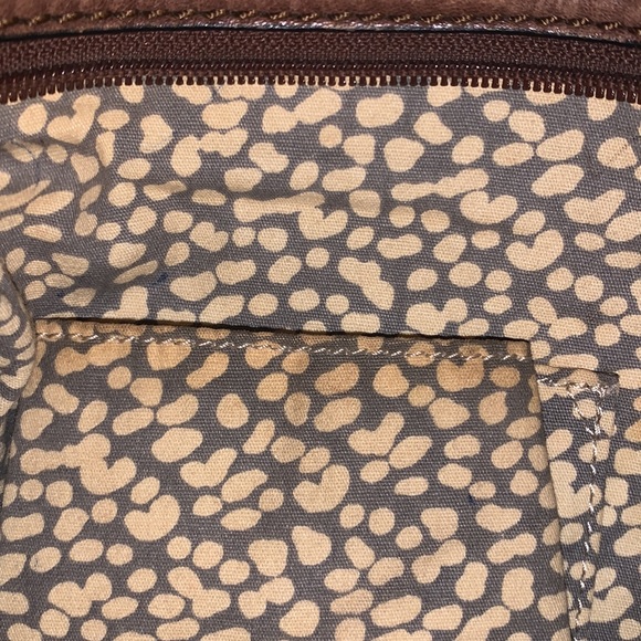 FOSSIL Key-Per Floral Multicolor Coated Canvas & Leather Tote Crossbody - Picture 8 of 13